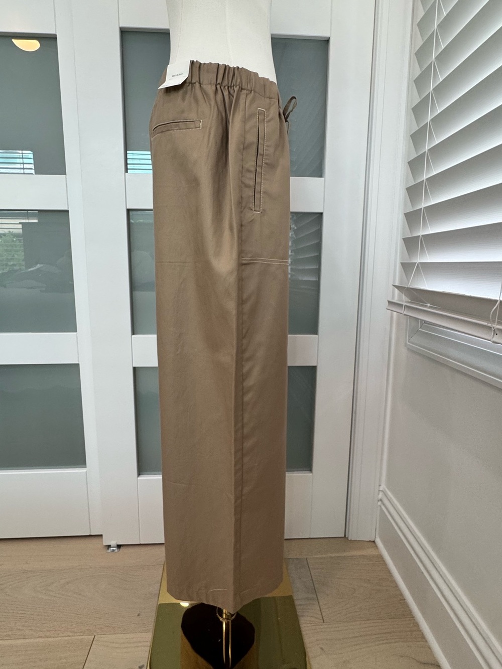 NWT Banana Republic Wide Leg Utility Pants Tan - Picture 10 of 13